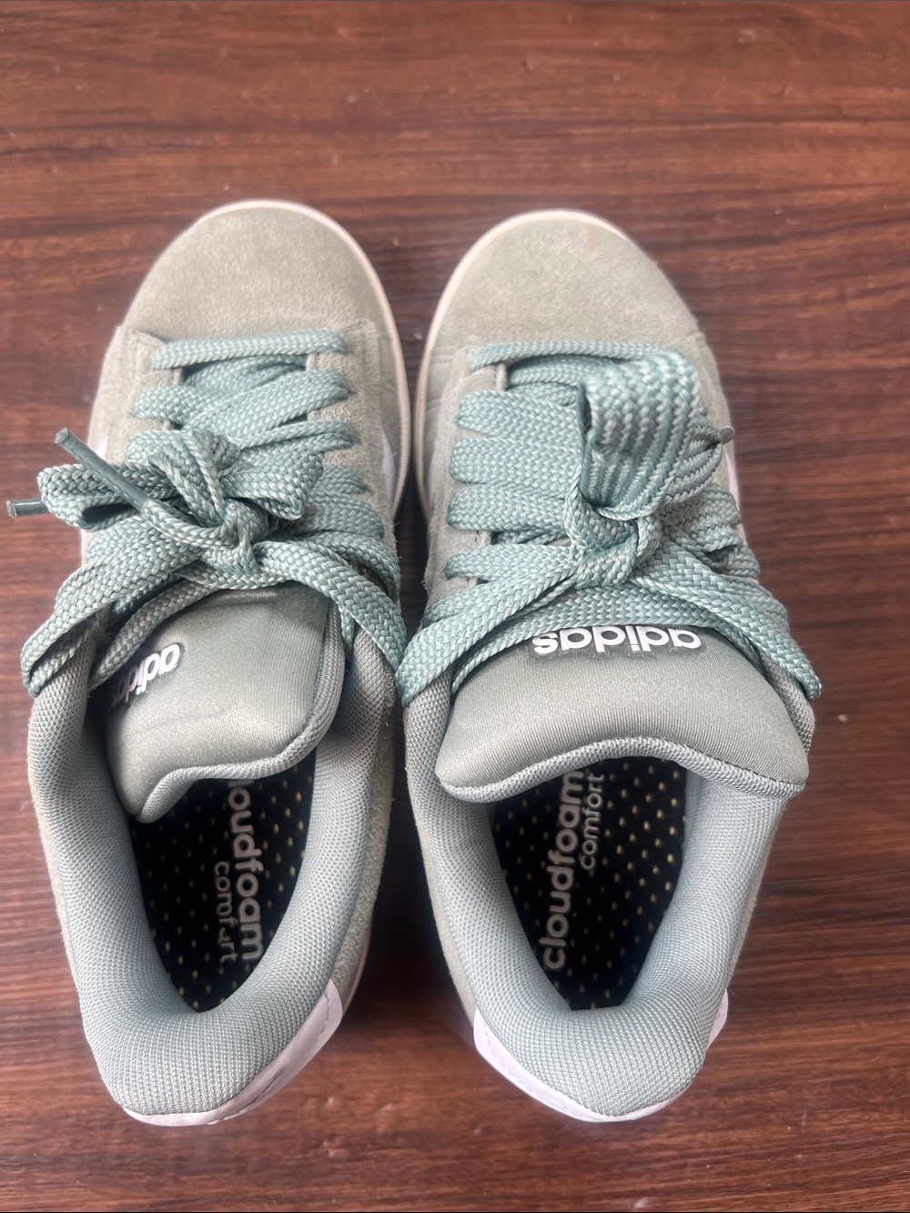 adidas Women’s Lace-Up Sneakers in Sage Green